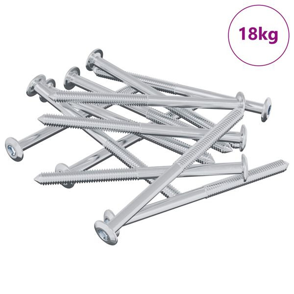 vidaXL Schraube 1200-teilig Silber M6 x 85 mm Stahl, 864417