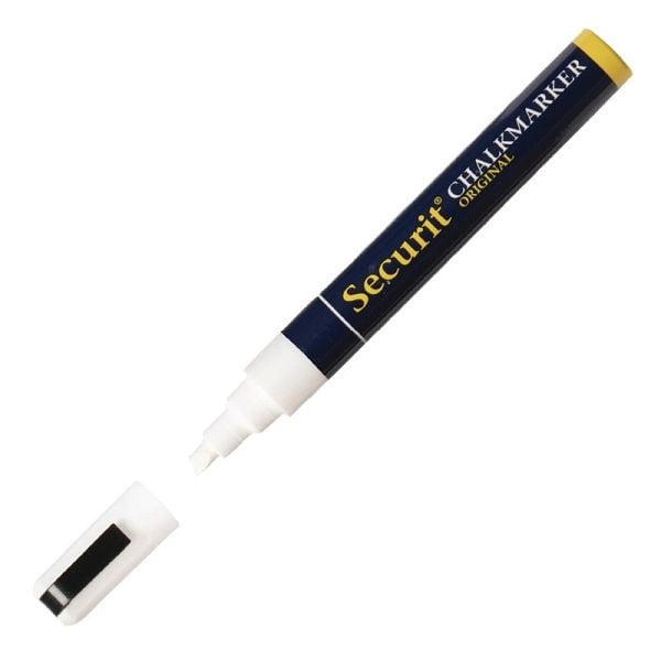 Securit Kreidestift 6mm weiß, einfach zu reinigen, P520, 8717624246005