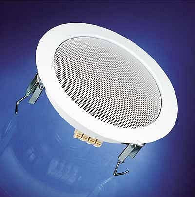 Visaton Deckenlautsprecher mit korrosionsbeständigem Abdeckgitter (RAL 9010) DL 18/1 - 100 V, 50105