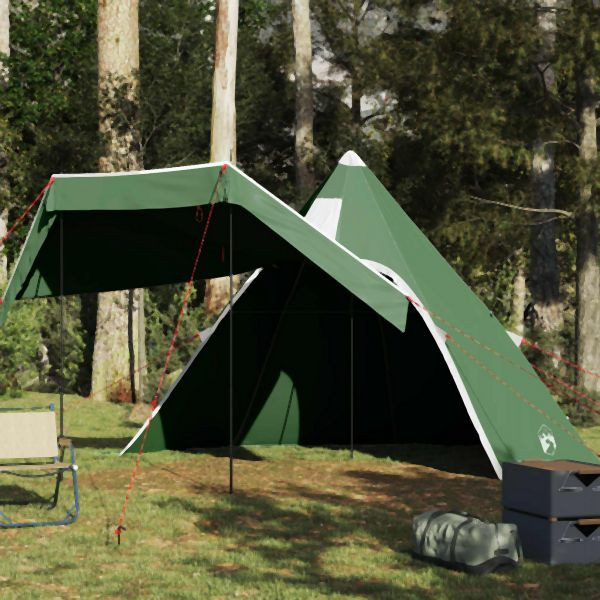 vidaXL Tipi-Campingzelt 5 Personen Grün Wasserdicht, 4009407