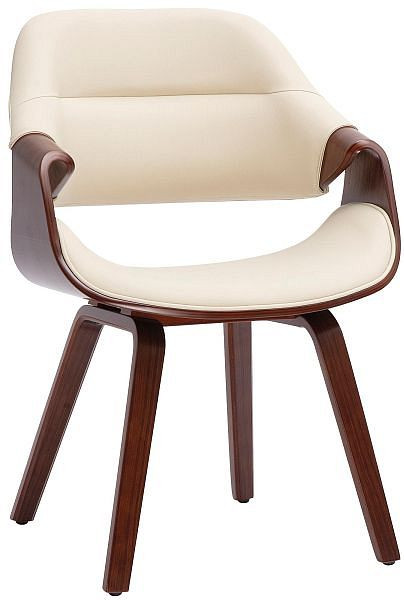CLP Esszimmerstuhl Maira Kunstleder, walnuss/creme, 327576