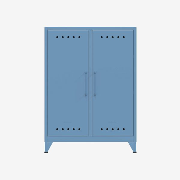 Bisley Fern Middle Sideboard, mit zwei festen Fachböden, blau (605), FERMID605