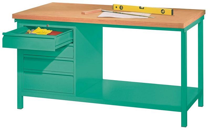 Pavoy Werkbank 2000 1 Boden   1 Block mit 4 Schubladen 58587 200 000