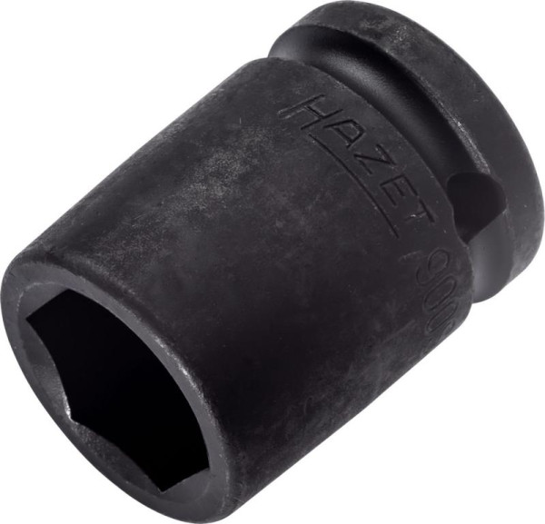 Hazet Schlag-, Maschinenschrauber Steckschlüsseleinsatz, Sechskant, Vierkant hohl 12,5 mm, Außen-Sechskant-Tractionsprofil, 19 mm, 900S-19