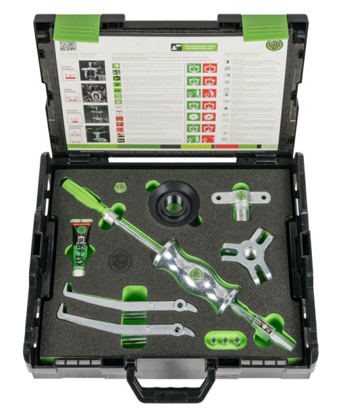 KUKKO Universal-Abzieher mit Gleithammer im Koffer, bis 150 mm Spannweite, mit 1,7 kg kg Schlagmasse, K-220