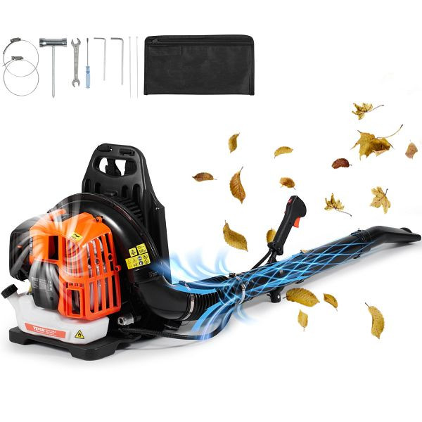 VEVOR Laubbläser Rucksack 52 CC 2-Takt-Benzin-Laubbläser 480 CFM Luftvolumen, B280KMH0252CCSFFWV0