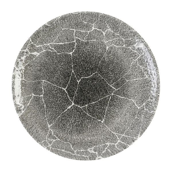 Churchill Studio Prints Kintsugi Quartz Black Coupé-Teller, 260 mm, (12 Stück), DX805