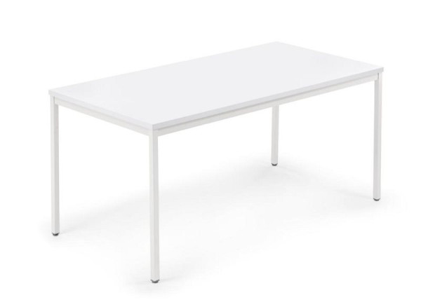 Deskin Konferenztisch MULTI MODUL, Platte Weiß, Gestell Weiß RAL 9016, B 1200 x T 600 x H 728 mm, 359467