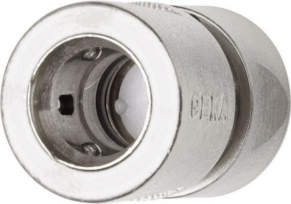 GEKA plus-Schlauchstück "Stecksystem", 3/4" - 19mm MS Ni mit Wasserstopp, VE: 10 Stück, 46.0743.9