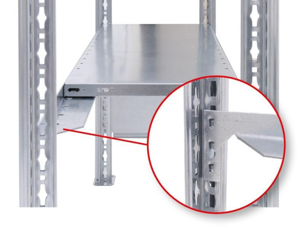Schulte Längenriegel 1300 mm, RAL7035, für MULTIplus250- und MULTIplus330-Fachböden, 33416-L