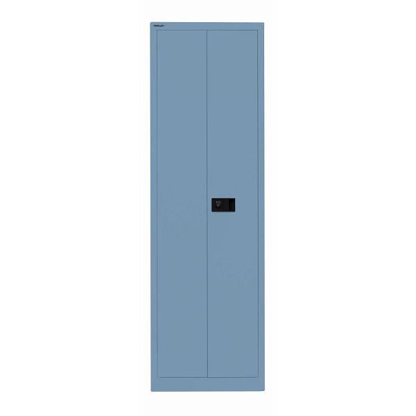 Bisley Flügeltürenschrank UNIVERSAL, 4 Fachböden für 5 Ordnerhöhen, Breite 600 mm, 605 blau, E782A04B6605