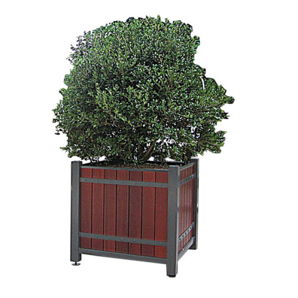 Stein HGS Pflanzbehälter -Elder-, 1150 x 1230 x 1230 mm, RAL 8017 schokoladenbraun, 22194-06