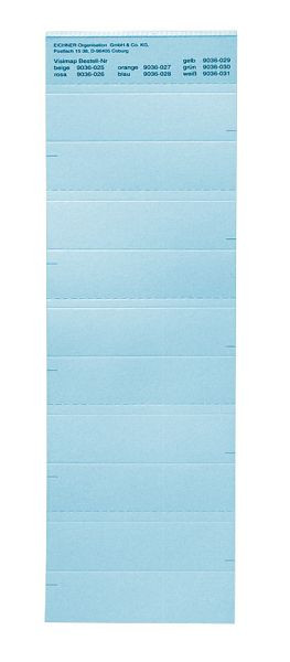 Eichner Beschriftungsschild für die Serie VISIMAP, Blau, VE: 250 Stück, 9036-00028