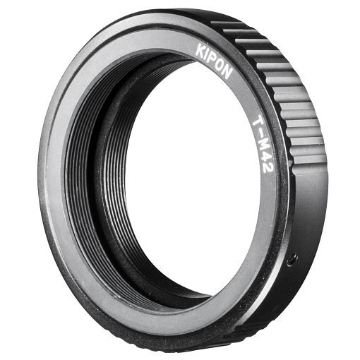 Kipon T2 Adapter auf M42, Produktfarbe: Schwarz, 1011020, 4250234510202
