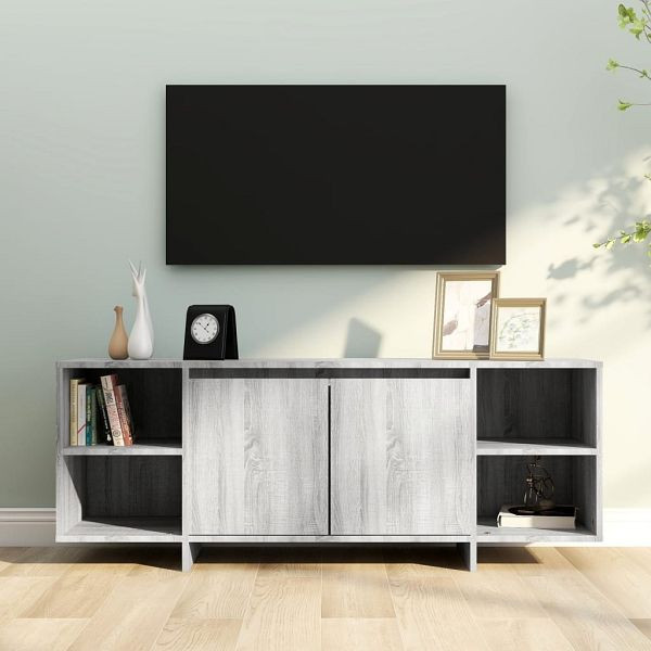 vidaXL TV-Schrank Grau Sonoma 130x35x50 cm Holzwerkstoff, 813054