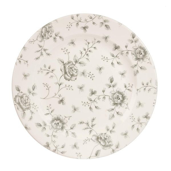 Churchill Vintage Prints Rose Chintz Profilplatten, Grau, 305 mm (6 Stück), DA664