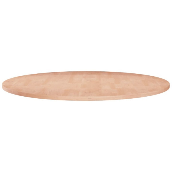 vidaXL Runde Tischplatte Ø80x1,5 cm Unbehandeltes Massivholz Eiche, 342898
