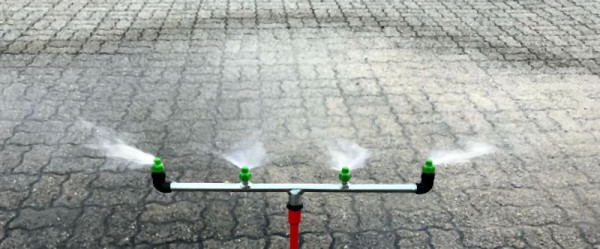 Ebinger Gestänge mit 4 Düsen, Abdeckfläche 8-10m, ca. 62l/min. Wasserdurchfluß, E-Rain, 5.001.008