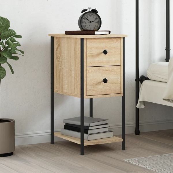 vidaXL Nachttisch Sonoma-Eiche 32x42x70 cm Holzwerkstoff, 826095