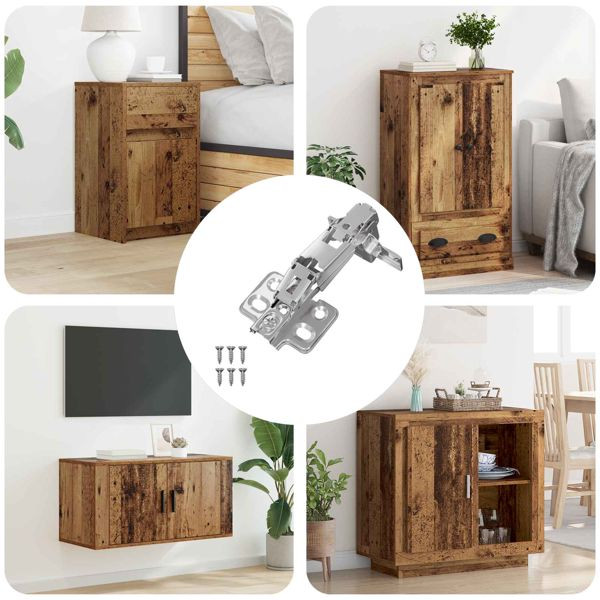 vidaXL Scharnier 126-teilig Nickel 139 x 64,1 x 10 mm Eisen, 864682