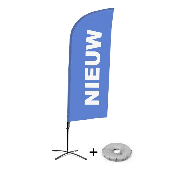 Showdown Displays Beachflag Alu Wind Komplett-Set Neu Blau Niederländisch Kreuzständer, BFAW310-CB30-WB-I79