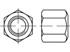 Sechskantmuttern DIN 6330 10 BM 14 SW 22 gestempelt VE=S (25 Stück)