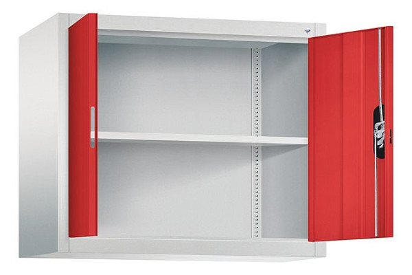 C+P Aufsatzschrank Acurado, H790xB930xT400mm, Farbe: Lichtgrau / feuerrot, Muldengriff, 9265-000 S10211