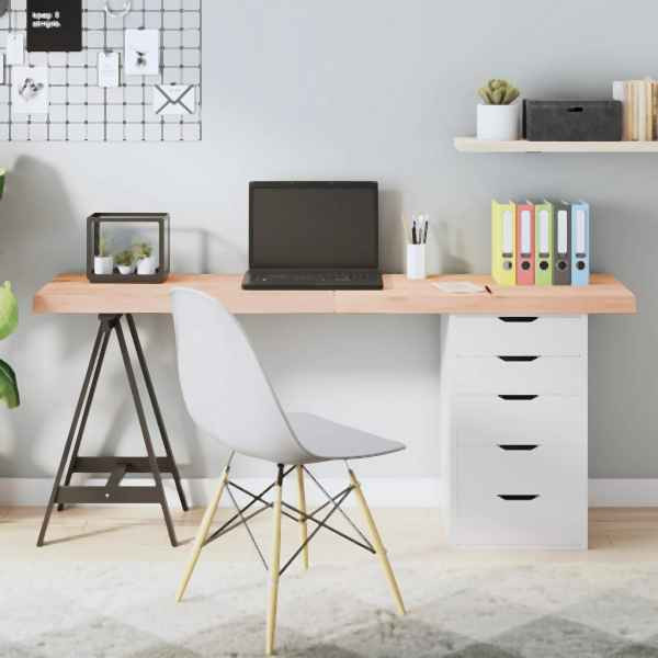 vidaXL Tischplatte 160x40x(2-6) cm Massivholz Eiche Unbehandelt, 3156321