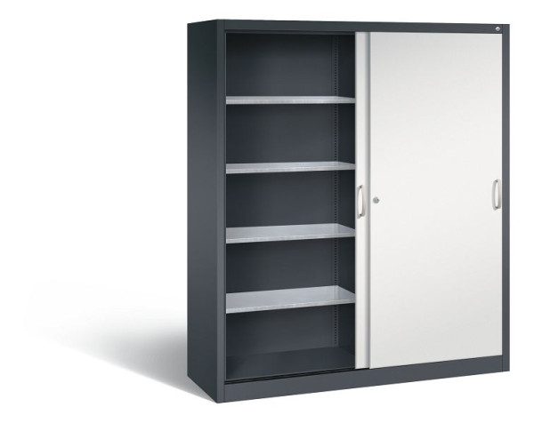 C+P Schiebetürenschrank Acurado, H1950xB1600xT500mm, Farbe: Schwarzgrau / Lichtgrau, 2159-002 S10030