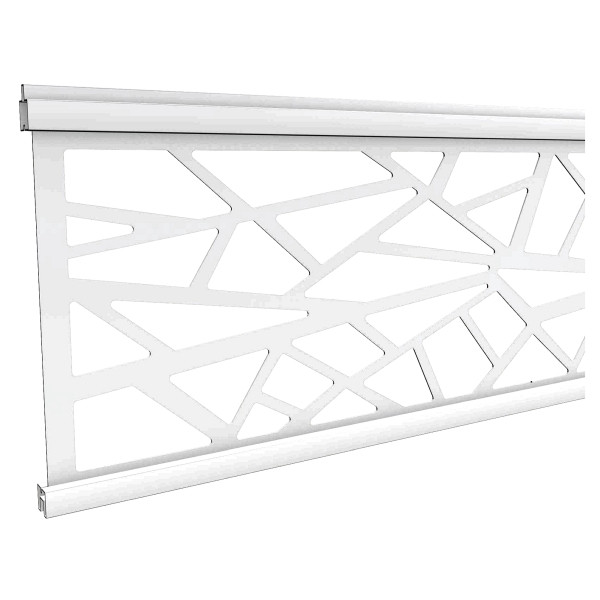 T&J ECOSTECK-Gitterfüllung Design, SILBER, 20 x 280 x 1800 mm, Aluminium hell eloxiert, 44695