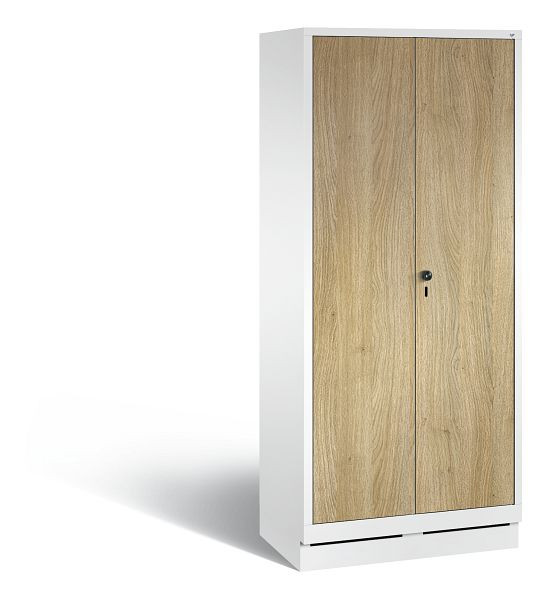 C+P Spind Evolo, 2 Abteile, H1800xB810xT500 mm, Weiß/MDF Eiche, 48022-22 S10254