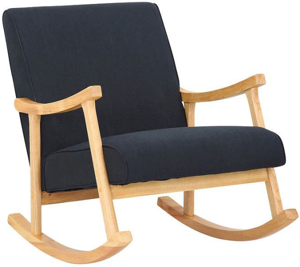 CLP Schaukelstuhl Morelia Stoff natur, schwarz, 314603