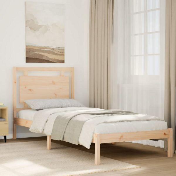 vidaXL Massivholzbett Extra Lang ohne Matratze 100x220 cm, 3309199