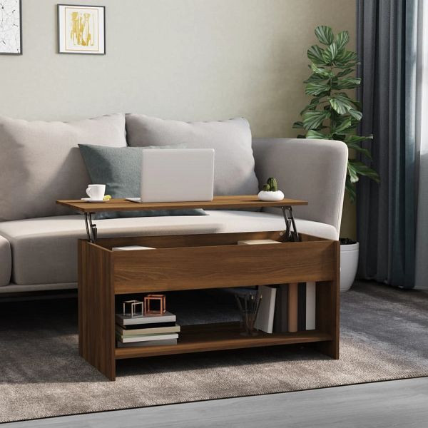vidaXL Couchtisch Braun Eichen-Optik 102x50x52,5 cm Holzwerkstoff, 819292