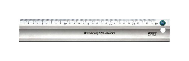Vogel Germany Arbeitsmaßstab, mit Fase, mit cm-Teilung, 1000 mm, 50 x 5 mm, 1795300100