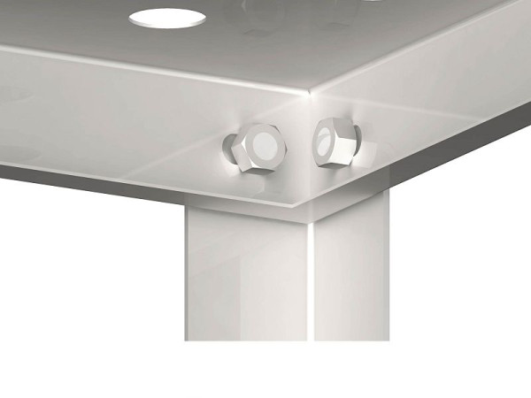 Stalgast Regal mit gelochten, höhenverstellbaren Böden, 1400x400x1800 mm, Selbstmontage, DRL14404