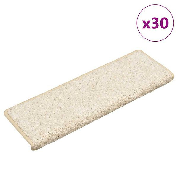 vidaXL Stufenmatten 30 Stk. 65x21x4 cm Weiß, 3365831, 8721288459503