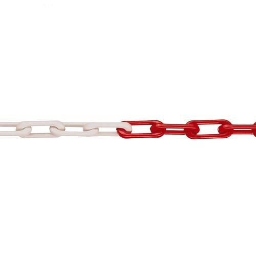 Moravia Nylon-Gliederkette 6 mm, rot-weiß, lichtes Gliedermaß: 42 x 12 mm, Bundlänge: 50 m, 311123