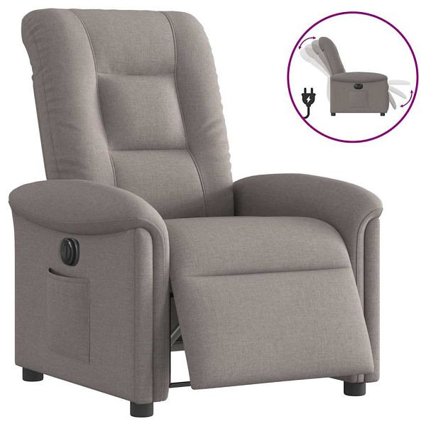vidaXL Relaxsessel Elektrisch Taupe Stoff, 3303241, 8721102962233