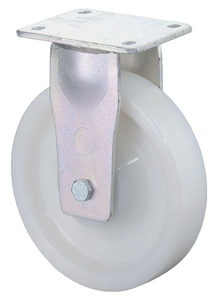 BS Rollen Schwerlastrolle, Bockrolle, Rad-Breite 50 mm, Rad-Ø 200 mm, Tragfähigkeit 1200 kg, Lauffläche/Radkörper Kunststoff, Kugellager, RR110.B15.200