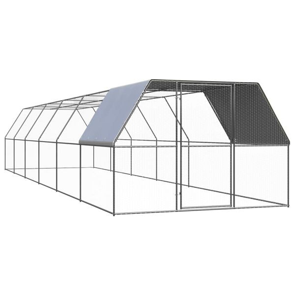 vidaXL Outdoor-Hühnerkäfig 3x12x2 m Verzinkter Stahl, 3089328