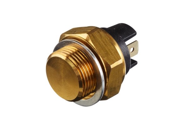 HELLA Temperaturschalter, Kühlerlüfter, 12V, 2-polig, Flachstecker, geschraubt, Schließer, 6ZT 007 800-011