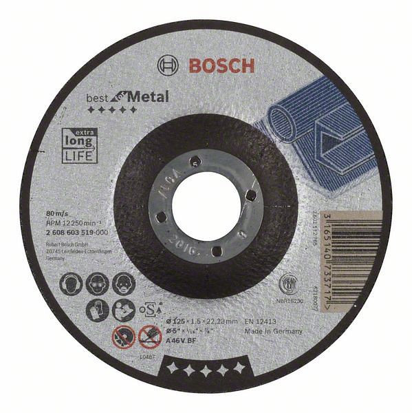Bosch Trennscheibe gekröpft Best for Metal A 46 V BF, 125 mm, 1,5 mm, VE: 25 Stück, 2608603519