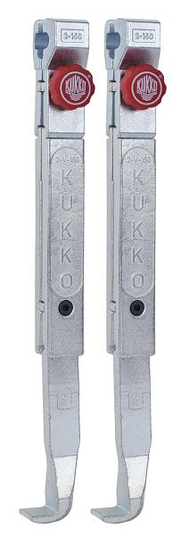 KUKKO 2 schnellverstellbare Abzughaken (Paar), Hakenlänge: 300 mm, 2-302-P