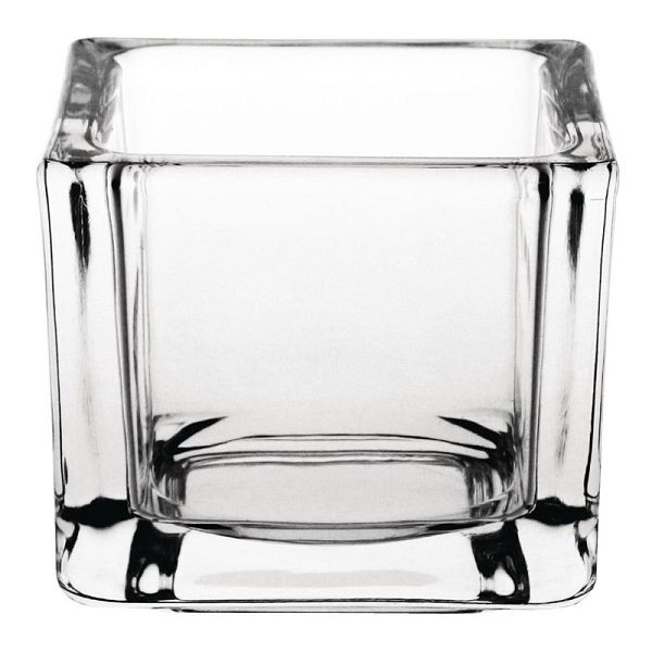 Olympia quadratische Teelichthalter Glas klar, VE: 6 Stück, GM224