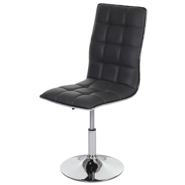 Mendler 2er-Set Esszimmerstuhl HWC-C41, Stuhl Küchenstuhl, höhenverstellbar drehbar, Kunstleder MVG, grau, 48124