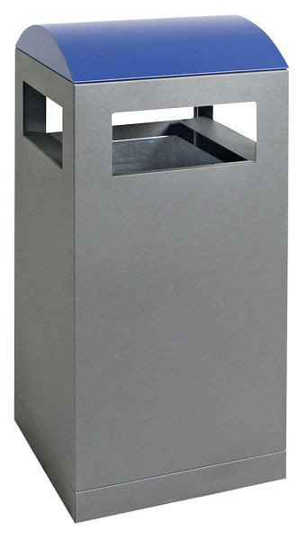 stumpf Abfalltrennung A³, anthrazitgrau/5010, verzinkter Innenbehälter, 90 Liter, 650-090-0-2-510