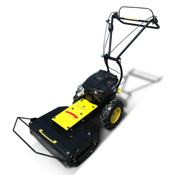 BAMATO Mulchmäher mit RATO R225 Motor und OREGON Mulchmesser, höhenverstellbarer Griff, 580 mm Mulchbreite, Radantrieb, GM-875