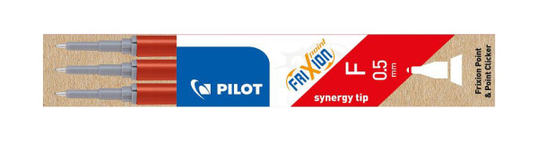 PILOT Tintenrollermine FriXion BLS-FRP5 - 0,3 mm, rot, 3er Pack, BLS-FRP5-R-S3