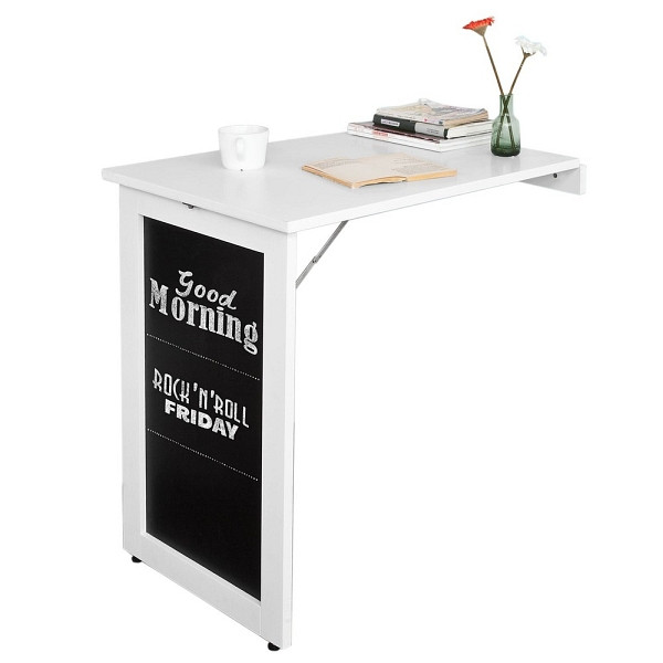 SoBuy Wandklapptisch mit Memoboard Weiß 75x50x76 cm, Funktional, FWT20-W